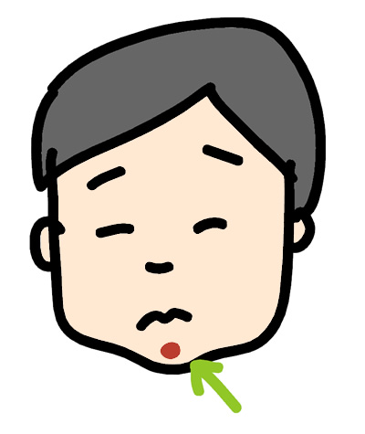 (尿意)を我慢するツボ(イラスト:ふかみん)