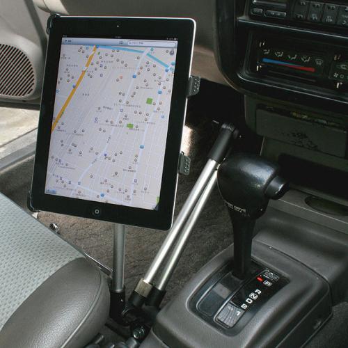 iPadを車載するならこれ!シートレールに固定するカーホルダー登場【イケショップのレア物】