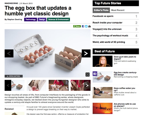 BBCニュースより新しい卵パック