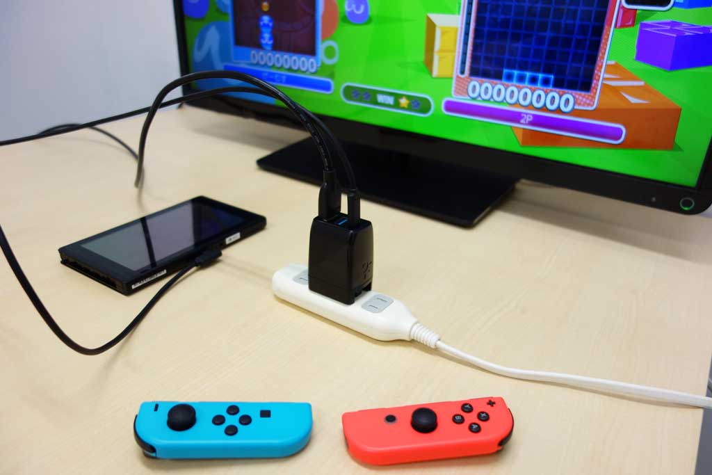 Nintendo SwitchのドックとACアダプターをギュっとまとめてコンパクト 