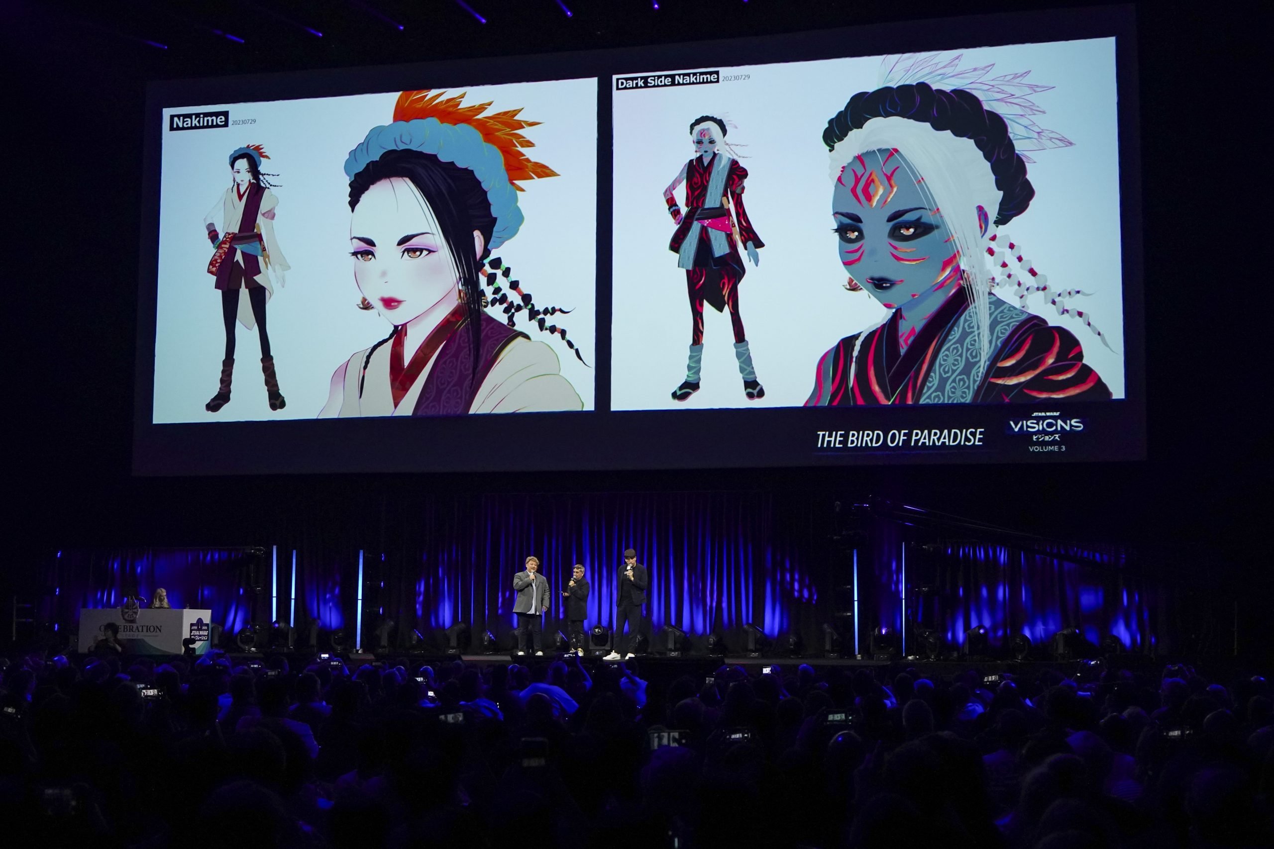 TOKYO, JAPAN - APRIL 20: Tadahiro Yoshihira speaks on stage at First Look: Star Wars: Visions Volume 3 at Celebration Stage during Star Wars Celebration Japan Day 3 on April 20, 2025 in Tokyo, Japan. (Photo by Tomohiro Ohsumi/Getty Images for Disney)