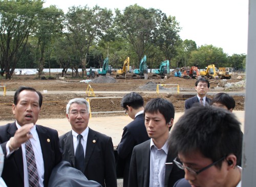 野田総理が朝霞建設予定地を訪問した日に撮影