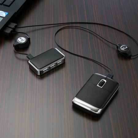 マウス＆USBハブ・モバイルセット 400-MA023