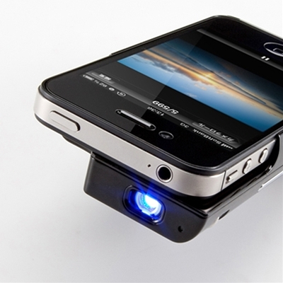 iPhone プロジェクター（iPhone 4/4S対応、バッテリー内蔵、一体型）400-PRJ011