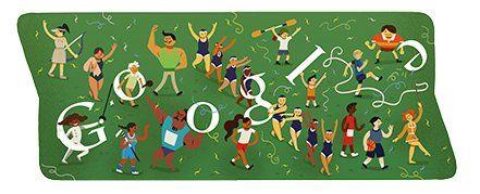 オリンピック最終日ロゴは閉会式! Googleロゴがスポーツ関連画像に変化第十三弾