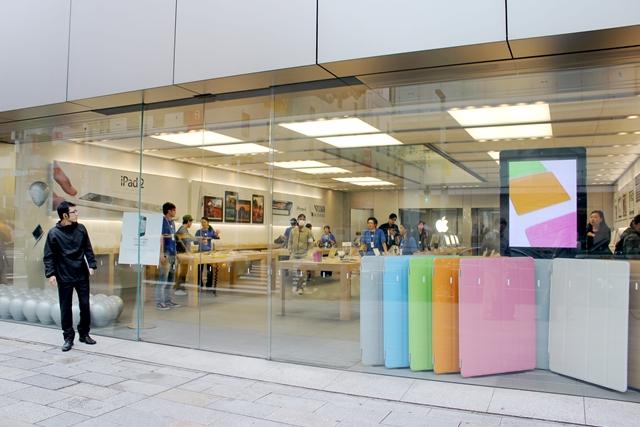 5日10時過ぎのAppleStore銀座の様子