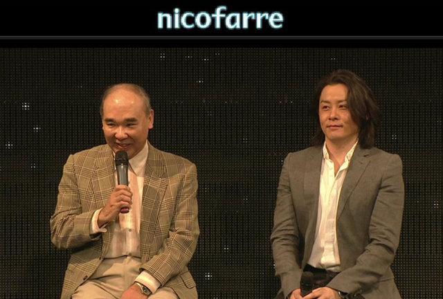 「銀河英雄伝説」の原作者・田中芳樹氏（左）と河村隆一氏