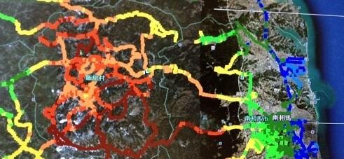 福島県の放射線サーベイマップ