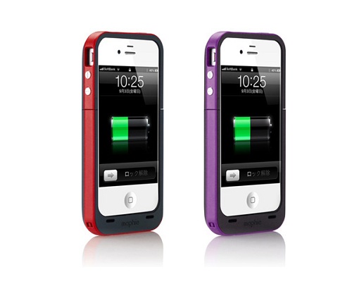 juice pack plus for iPhone 4 レッド＆パープル