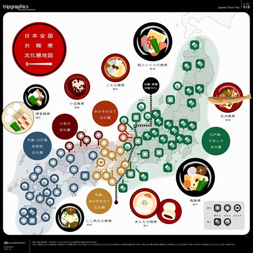 日本全国お雑煮文化圏地図