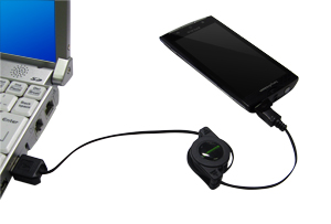 『Xperia』対応microUSB充電ケーブル『GH-USB-MCBK』
