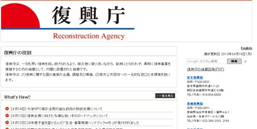 復興庁サイト