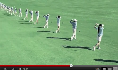70人のゴルファーが全員まっすぐ飛ばす動画『シンクロナイズド スウィンギング』が話題に