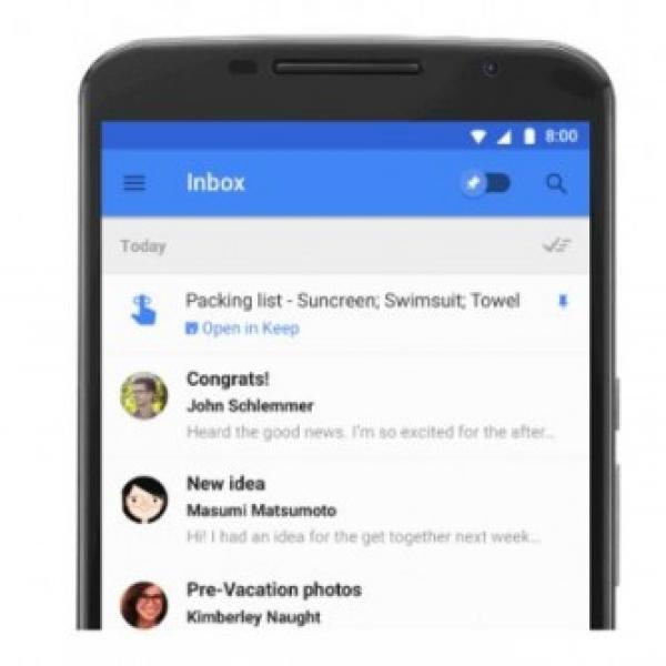 Inbox by Gmailのリマインダー機能がグレードアップ、メール内容を認識してリマインダー登録を促す機能などが追加