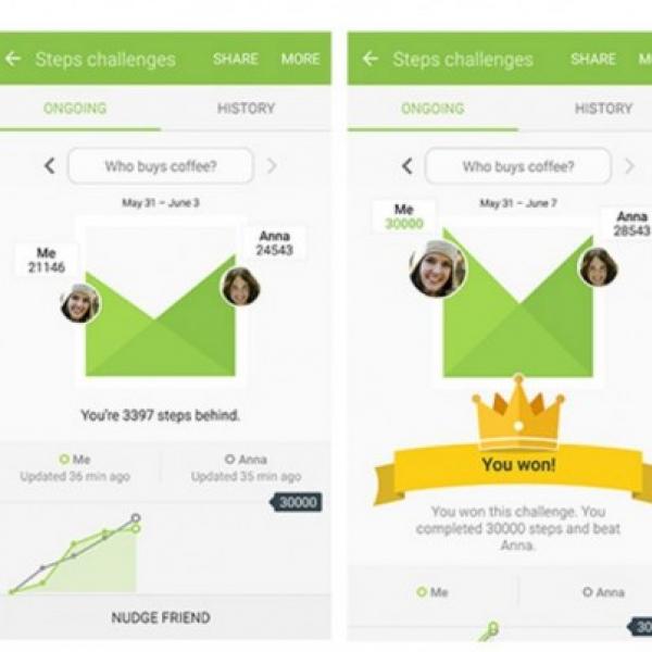 Samsung、「S Health」アプリに友人とチャレンジを実行できる機能や同年代と歩数を比較できる機能などを追加