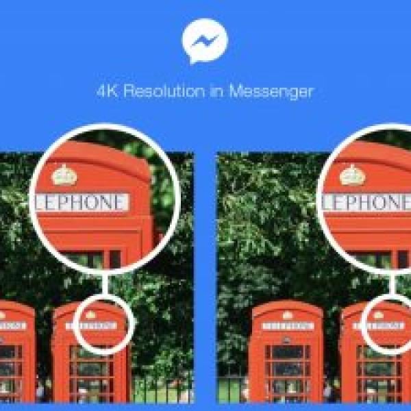 Facebook Messengerで4K写真が送受信できるように!