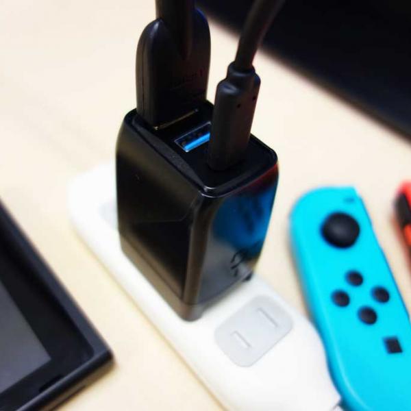 Nintendo SwitchのドックとACアダプターをギュっとまとめて