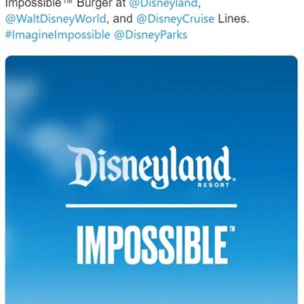 インポッシブル・フーズがディズニーと提携 代替肉を使った「インポッシブル・バーガー」を提供