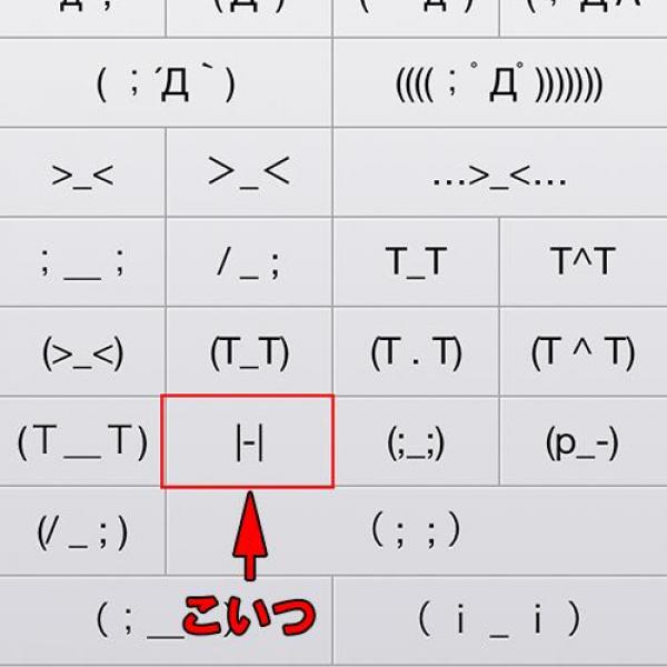 iOS 6の顔文字ボタンを押すと謎の文字が？　どう見ても顔じゃなく謎過ぎ