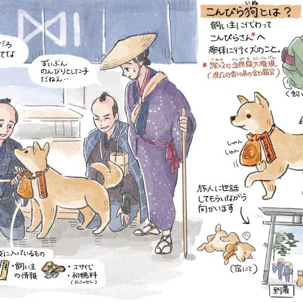 飼い主に代わって犬が参拝の旅をしていた？！江戸時代にいた「こんぴら狗」がTwitterで話題に