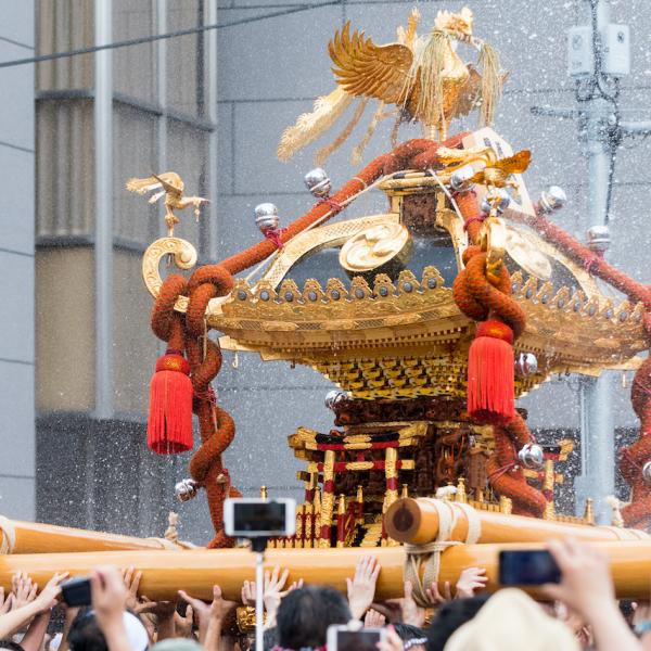 ポーチ/ポシェット メイド お神輿 巾着 ホワイト