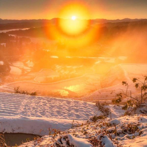 新潟県十日町市の「星峠の棚田」で撮影された絶景！光環とコラボして生まれた自然の芸術にうっとり