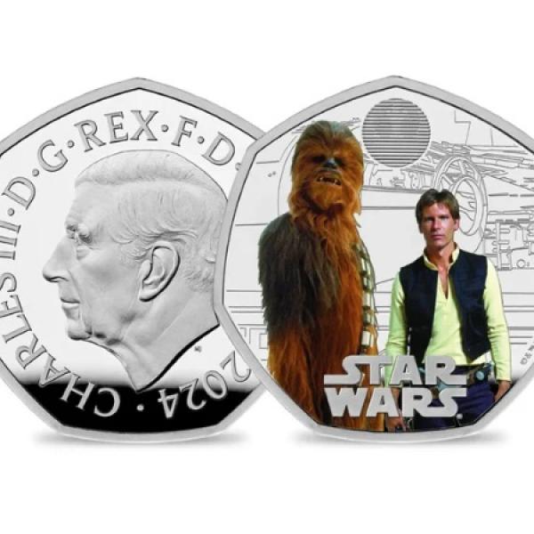 ハン・ソロとチューバッカがモチーフのスター・ウォーズ・コイン