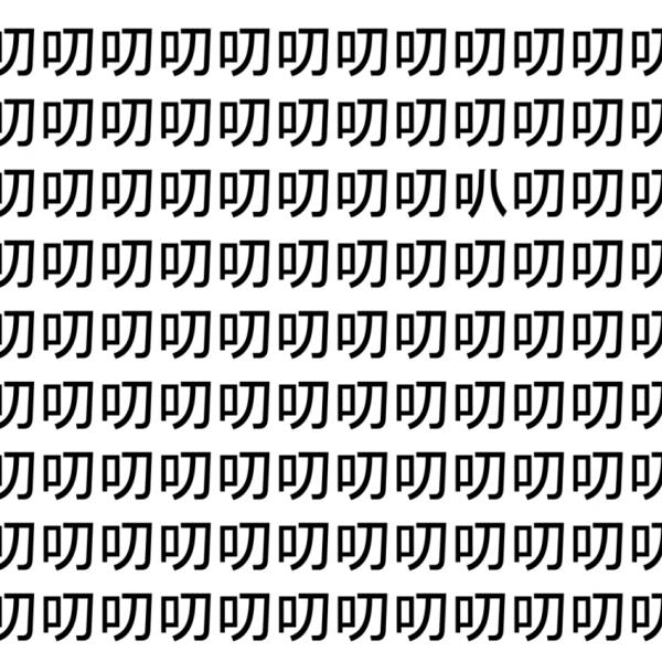 【脳トレ】「叨」の中に紛れて1つ違う文字がある！？あなたは何秒で探し出せるかな？？【違う文字を探せ！】