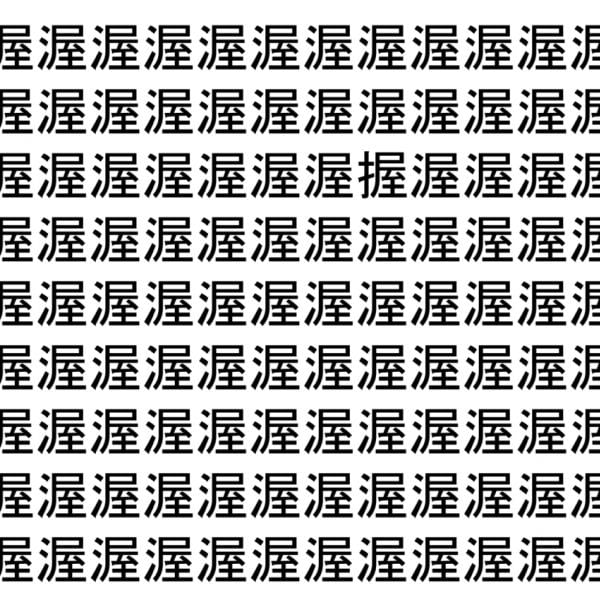 【脳トレ】「渥」の中に紛れて1つ違う文字がある！？あなたは何秒で探し出せるかな？？【違う文字を探せ！】