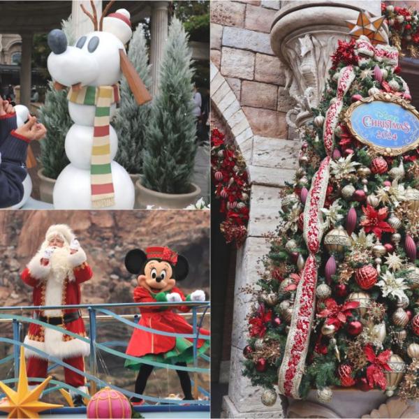 クリスマスの雰囲気を演出するハンドペイントのミッキー像。 クリスマスの雰囲気を演出するハンドペイントのミッキー像