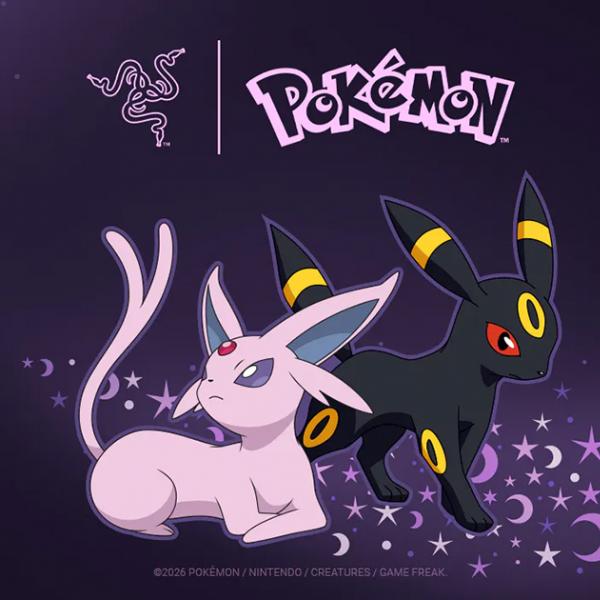「ポケモン」エーフィ＆ブラッキー×「Razer」コラボが海外発表！霧に包まれた星空をイメージしたデザインのデバイスが展開予定