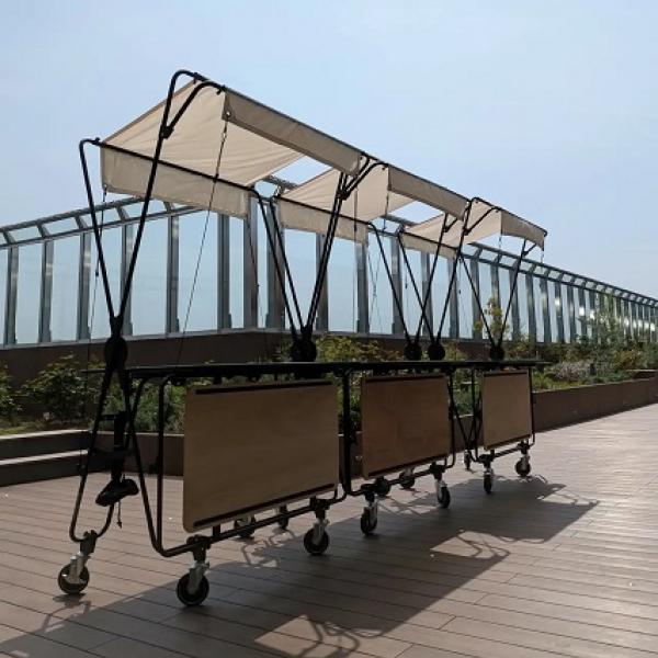 広島県広島市】広島駅ビル・minamoaが、折り畳み式マルシェ用什器