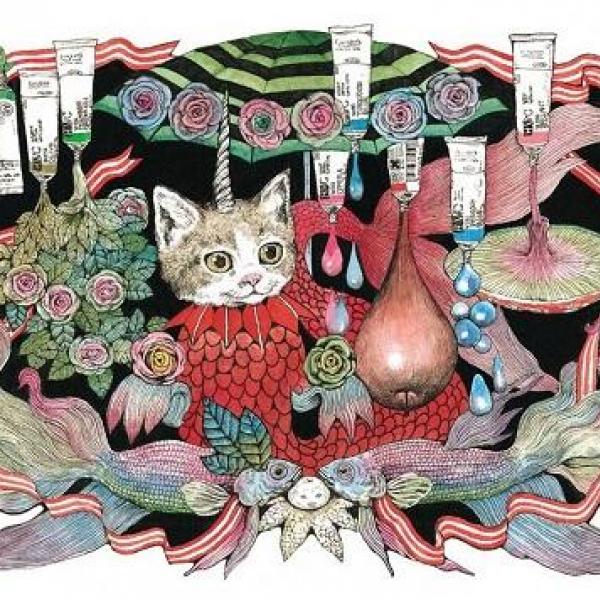 ダークかわいいネコのアイテムを展開！ 画家ヒグチユウコさんの