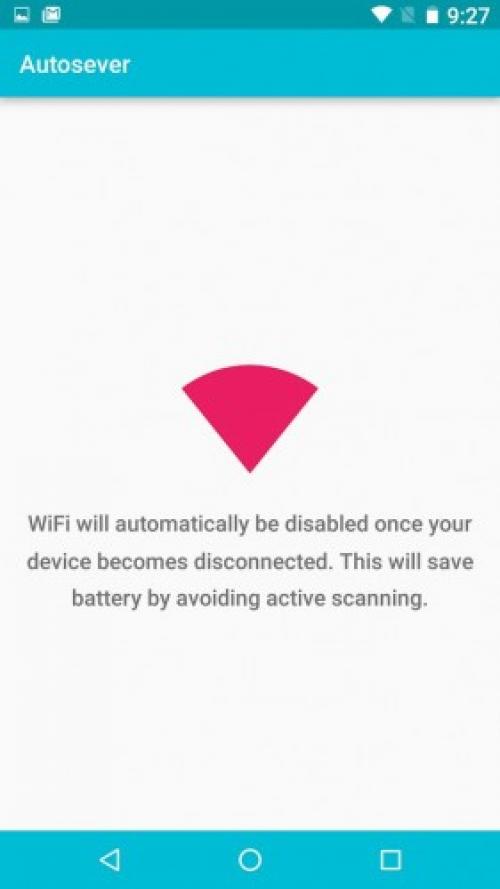 Autosever WiFiアクセスポイントとの接続が切れるとWiFi機能をOFFにする節電アプリ