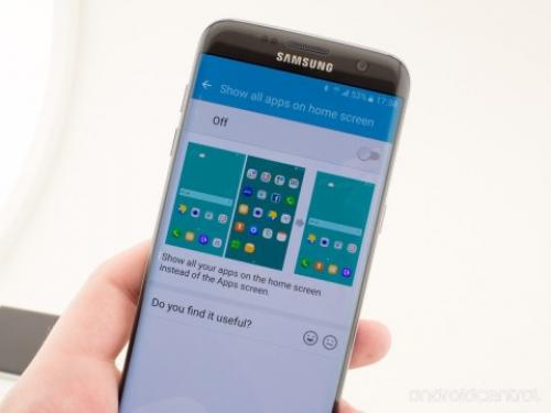 Galaxy S7 S7 Edgeにホーム画面のアプリドロワーボタンを非表示にするオプションが追加 ガジェット通信 Getnews