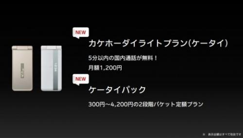 NTTドコモ、LTE対応ドコモケータイ向けの通話定額サービス「カケ・ホーダイライトプラン（ケータイ）」と2段階制の