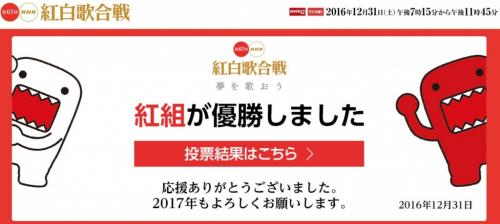 『NHK紅白』視聴者投票意味なし！　紅組優勝に「国民投票を無視」と大荒れ