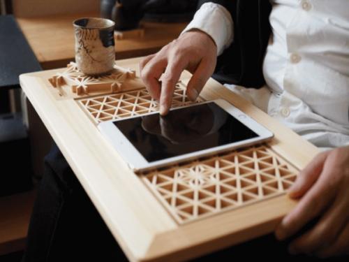 世界へ発信！日本の伝統工芸“組子”のラップトップボードがオシャレすぎる