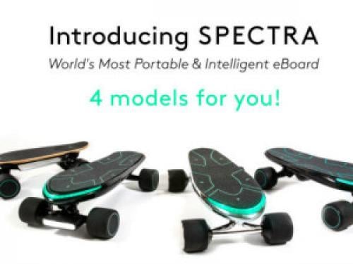 乗りながら自撮りも可能！ハンズフリーの電動スケボー「SPECTRA