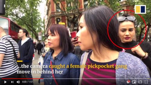 動画：タイ人観光客がロンドンでスリ被害　自撮り動画に映っていたのは美人すぎるスリグループ