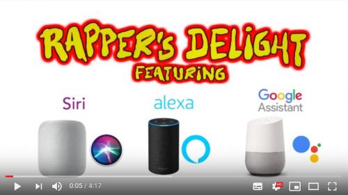 SiriとAlexaとGoogleアシスタントが夢の共演　シュガーヒル・ギャングの「Rapper’s Delight」を熱唱