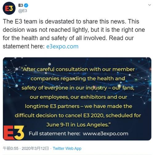新型コロナウイルスの影響で世界最大級ゲーム見本市『E3』中止が決定　「今回の決定を支持するよ」「悲しいのは主催者だけじゃない」