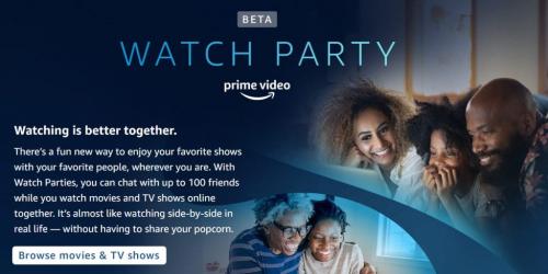 米Amazon Prime VideoにWatch Party（ウォッチ・パーティー）機能が追加 最大100人と同時視聴が可能に