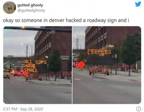 コロラド州デンバーで道路上の電光掲示板がハッキングされてしまう 「ハッカーと固い握手を交わしたい」「本気で怒ってる人がいるのがさらに笑える」