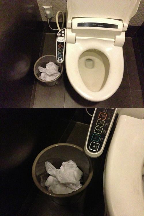 韓国のトイレは紙を流さないでゴミ箱へポイ？　下水設備が問題