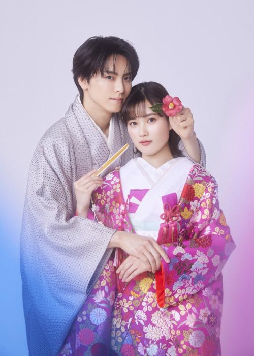 高野洸✕井頭愛海　優雅な和装ビジュアルも解禁！“溺愛”すぎる甘々ラブストーリー『過保護な若旦那様の甘やかし婚』実写ドラマ化