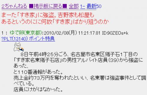 また すき家 に強盗 なぜ吉野屋や松屋じゃなく すき家 なのか ガジェット通信 Getnews