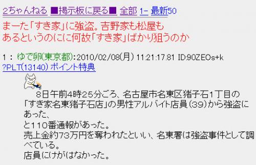 また すき家 に強盗 なぜ吉野屋や松屋じゃなく すき家 なのか ガジェット通信 Getnews