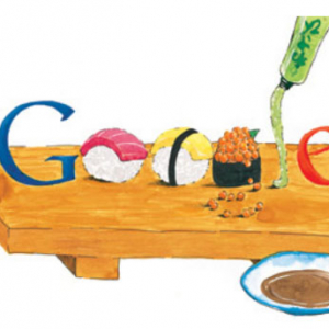『Google』タイトルロゴのデザインが寿司に