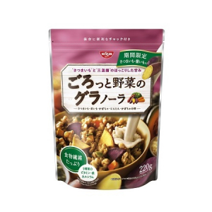 【試食レビュー】さつまいもや紫いも、かぼちゃなど秋の味覚がたっぷり！期間限定の「ごろっと野菜のグラノーラ」が感動的においしい!!